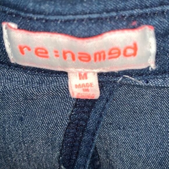 Denim Blue Womens Button Down Jean Shirt Fitted Western Style - Picture 2 of 13